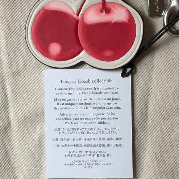 ๐ COACH COACHTOPIA CHERRY BAG CHARM ๐ - Picture 12 of 16